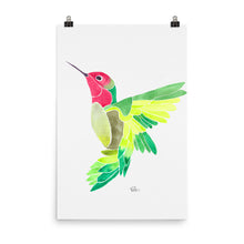 Load image into Gallery viewer, Anna's Hummingbird * Green - Art Print
