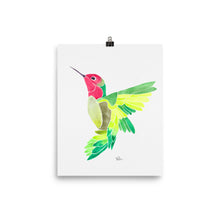 Load image into Gallery viewer, Anna's Hummingbird * Green - Art Print