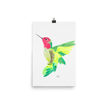 Load image into Gallery viewer, Anna's Hummingbird * Green - Art Print