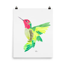 Load image into Gallery viewer, Anna's Hummingbird * Green - Art Print
