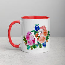 Load image into Gallery viewer, Letter Y Floral Mug