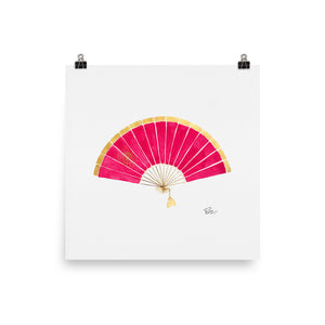 M's Folding Fan - Art Print