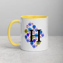 Load image into Gallery viewer, Letter H Floral Mug