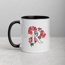 Load image into Gallery viewer, Letter R Floral Mug