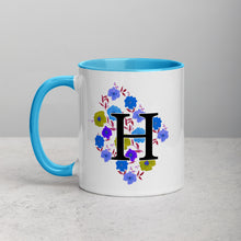 Load image into Gallery viewer, Letter H Floral Mug