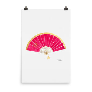 M's Folding Fan - Art Print