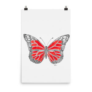 Butterfly * Red - Art Print