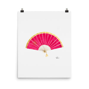 M's Folding Fan - Art Print