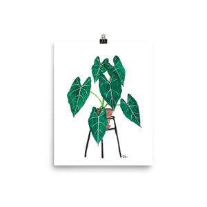 Elephant Ears Plant Stand - Art Print