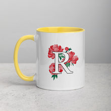 Load image into Gallery viewer, Letter R Floral Mug