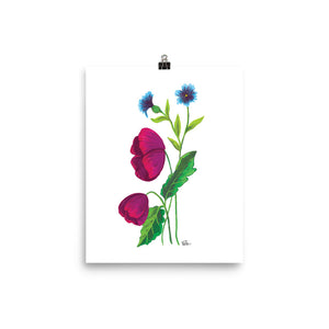 Poppy Florals - Art Print