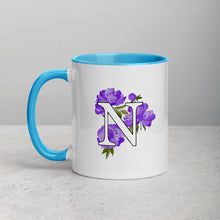 Load image into Gallery viewer, Letter N Floral Mug