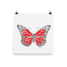 Load image into Gallery viewer, Butterfly * Red - Art Print