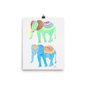 Pair Of Elephants - Art Print