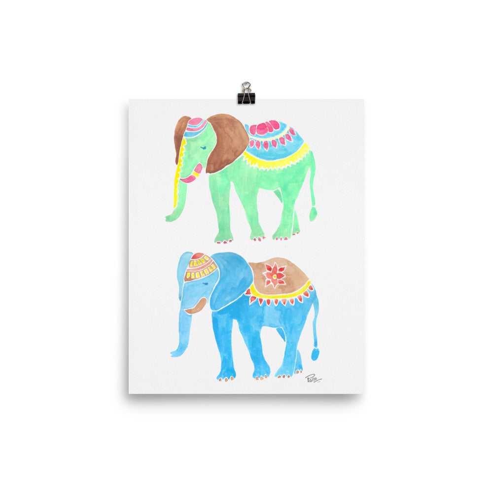 Pair Of Elephants - Art Print