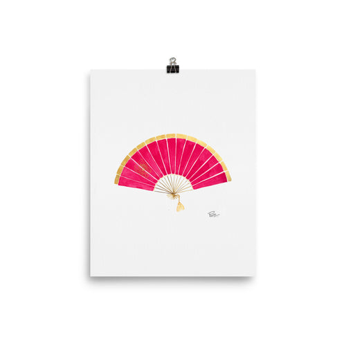 M's Folding Fan - Art Print