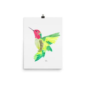 Anna's Hummingbird * Green - Art Print