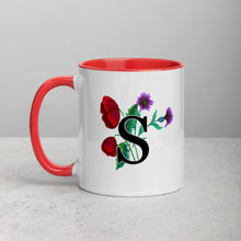 Load image into Gallery viewer, Letter S Floral Mug