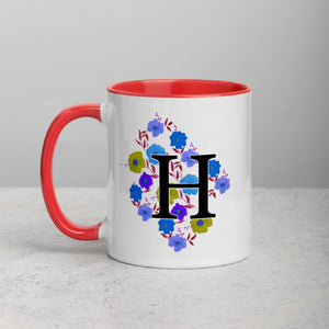 Letter H Floral Mug