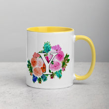 Load image into Gallery viewer, Letter Y Floral Mug